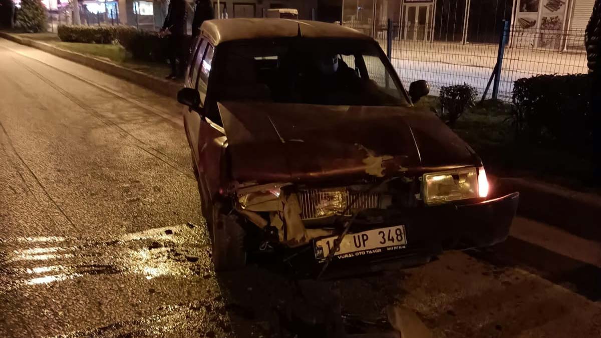 Yola çıkan başıboş at kazaya neden oldu