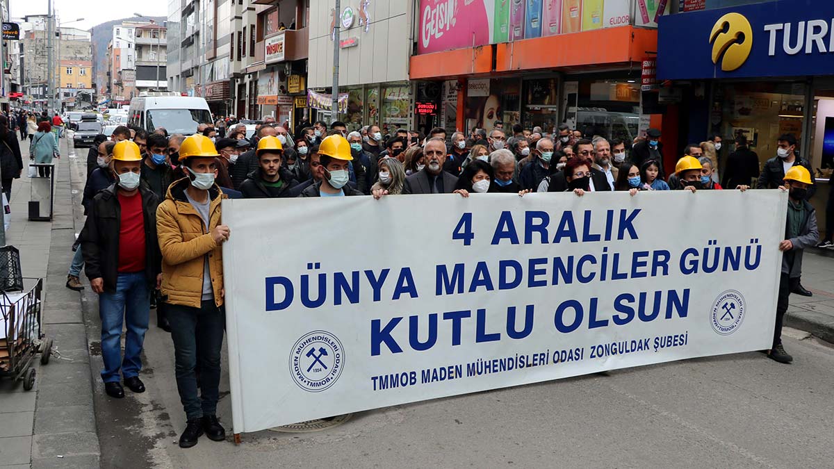 Zonguldak'ta maden çalışanlarından 4 Aralık yürüyüşü