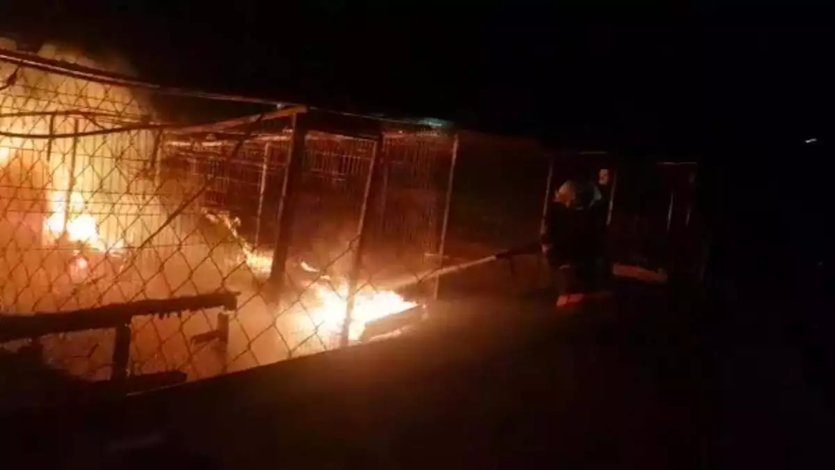 Ankara'da gönüllülerin inşa ettiği barınakta yangın