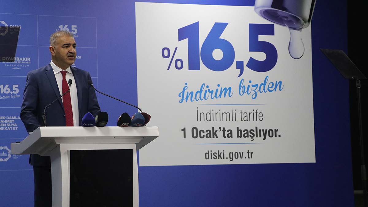 Diyarbakır'da suya indirim