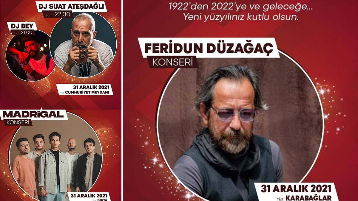 İzmir'de yılbaşı gecesi dört ilçede dört konser
