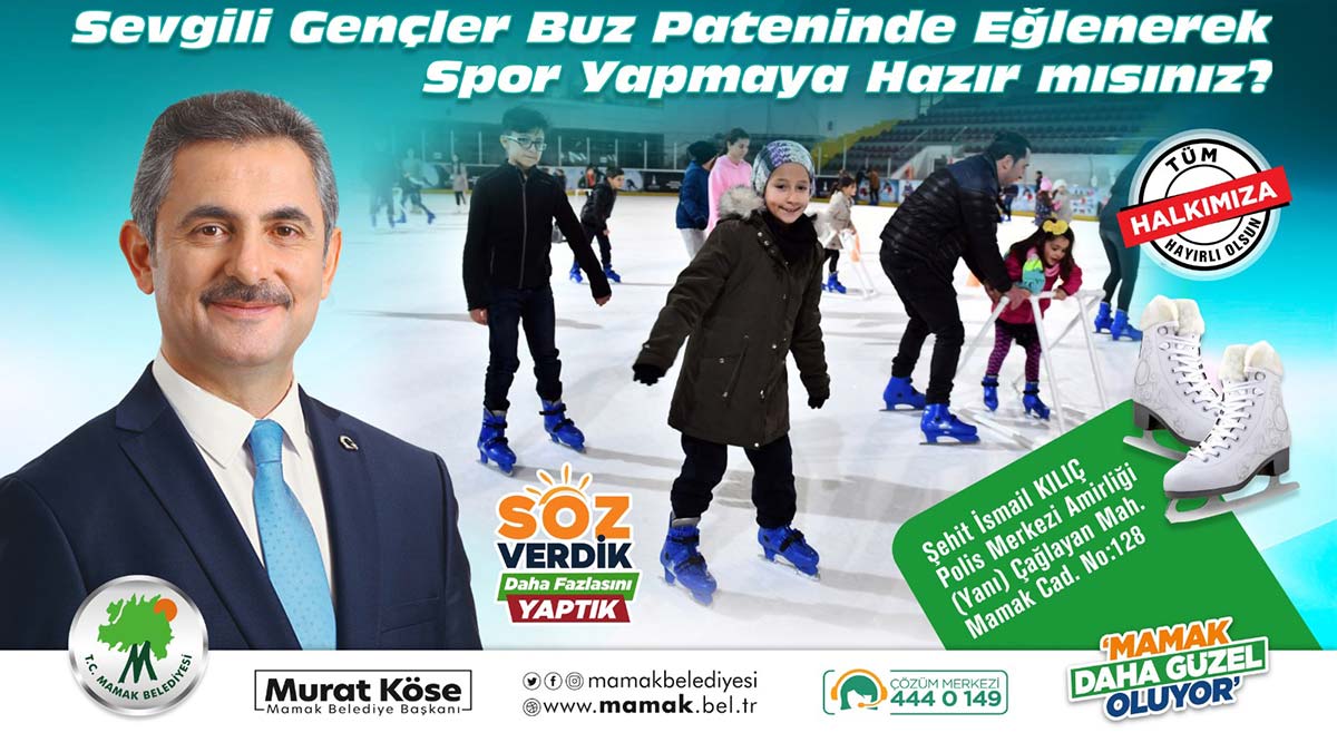 Mamak'a doğal buz pisti