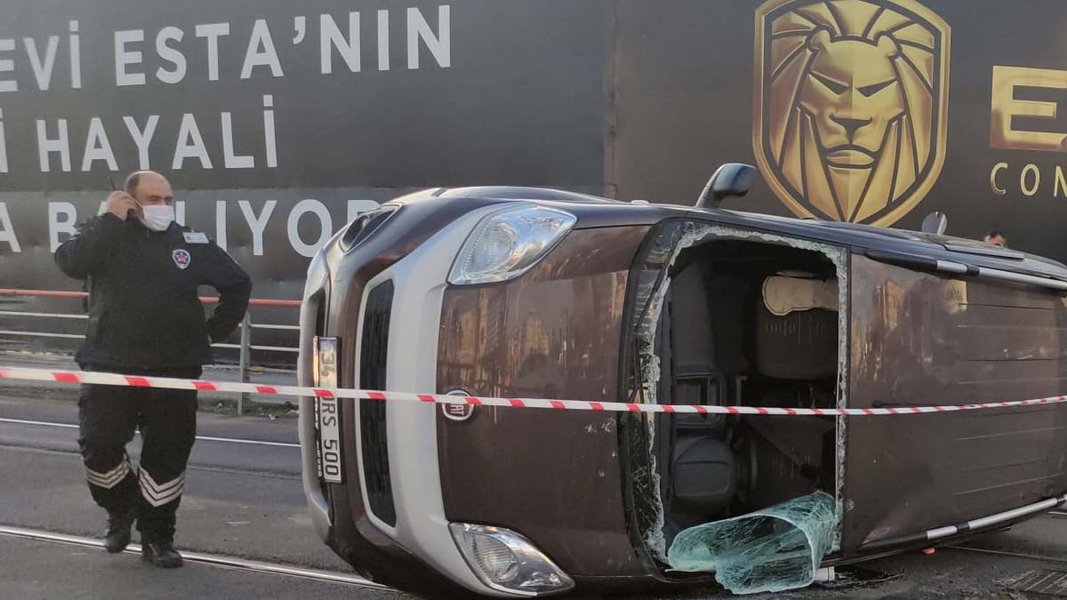 Güngören Tramvay İstasyonu'nda kaza