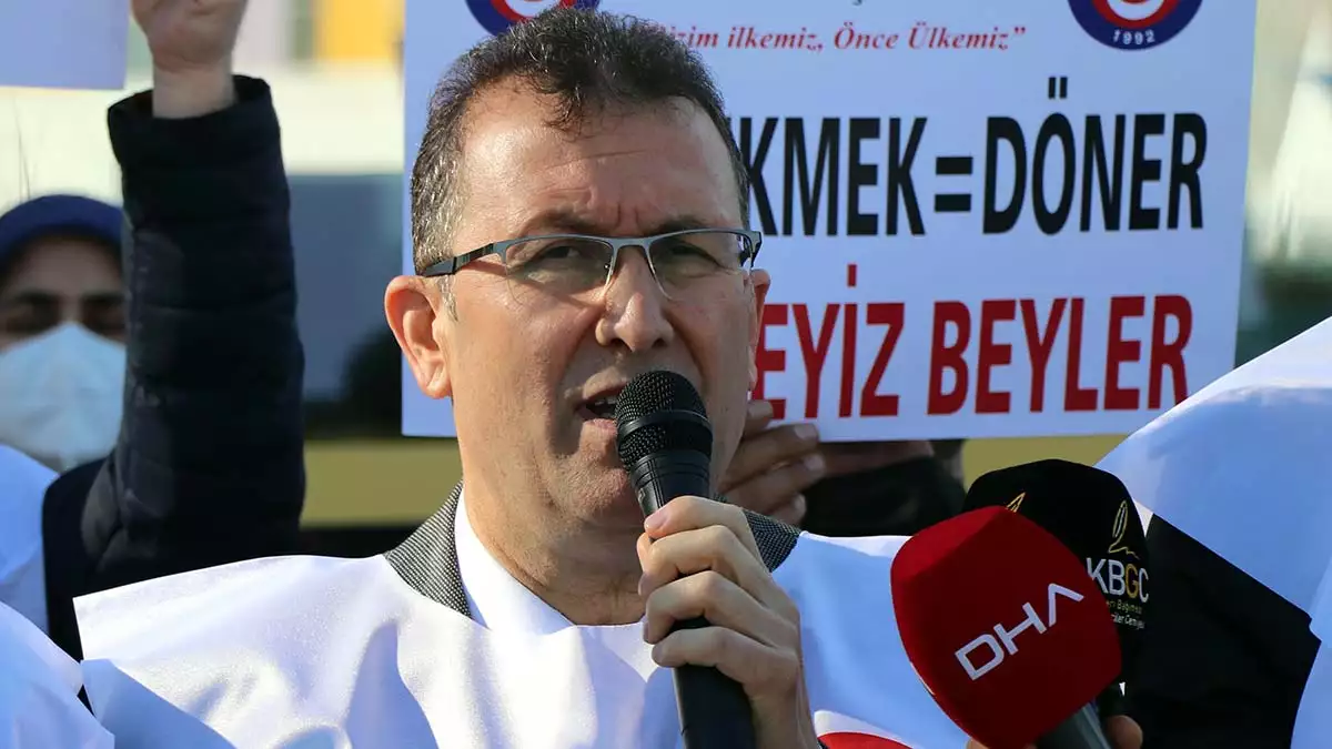 Türk sağlık-sen üyelerinden iş bırakma eylemi