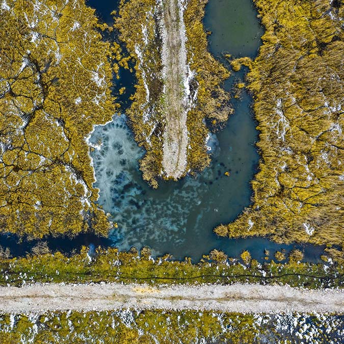Kaz Gölü'nde tablo gibi manzara