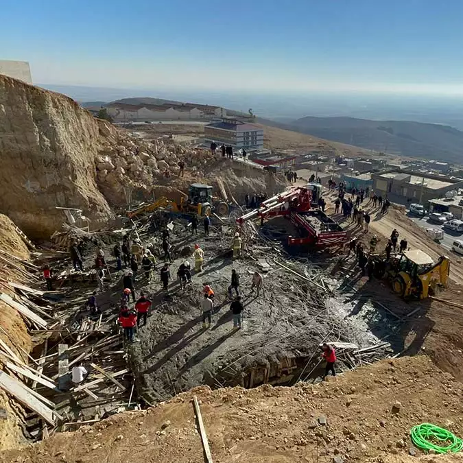 Mardin'de inşaatta göçük: 1 işçi öldü