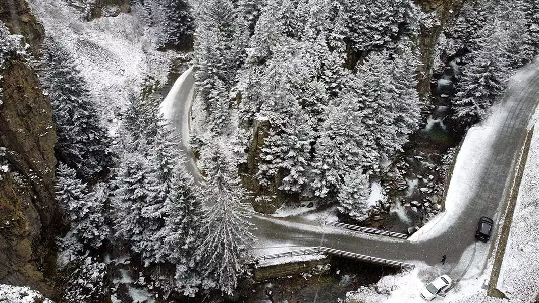 Trabzon'da kar güzelliği