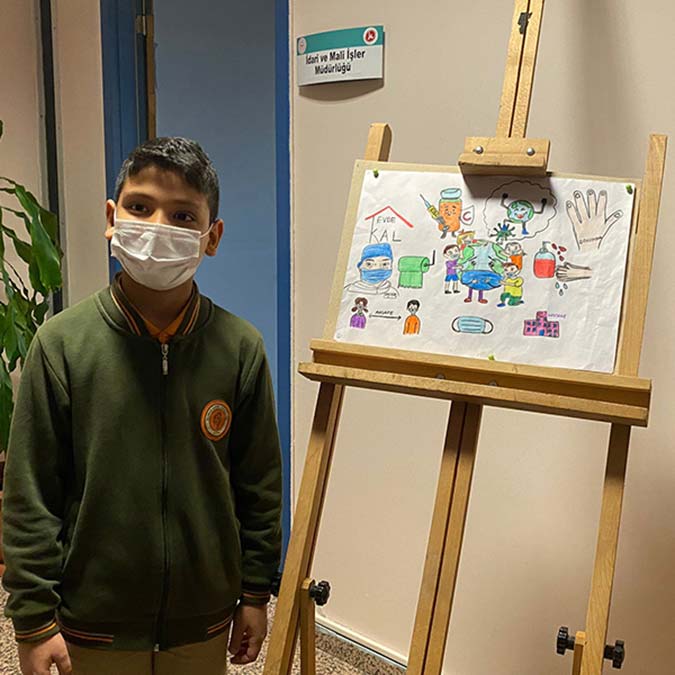 Pandemiden böyle korunuyorum yarışmasında 1. oldu