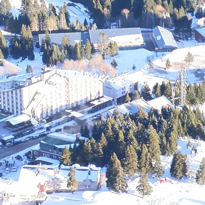 Uludağ'da jandarma helikopterli denetim