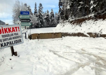 Yedigöller Milli Parkı yolu trafiğe kapatıldı