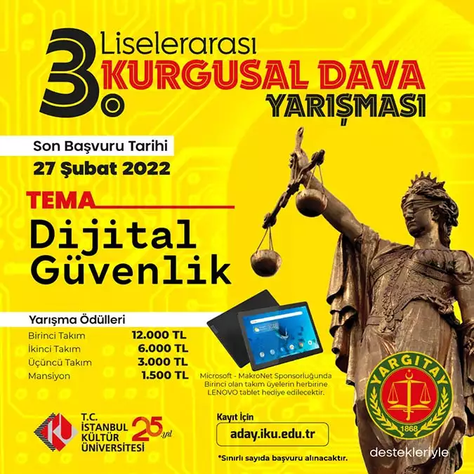 Liselerarası kurgusal dava yarışması başvuruları başladı