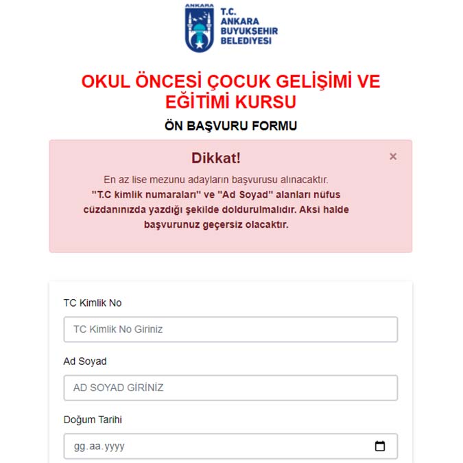 Büyükşehir'den Okul Öncesi Çocuk Gelişimi Eğitimi