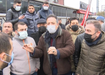 Ambarlı Limanı'ndaki giriş pulu ücretini protesto ettiler