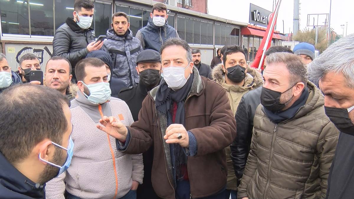 Ambarlı Limanı'ndaki giriş pulu ücretini protesto ettiler
