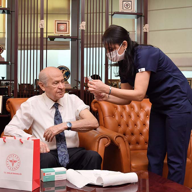 Bahçeli Turkovac aşısı oldu