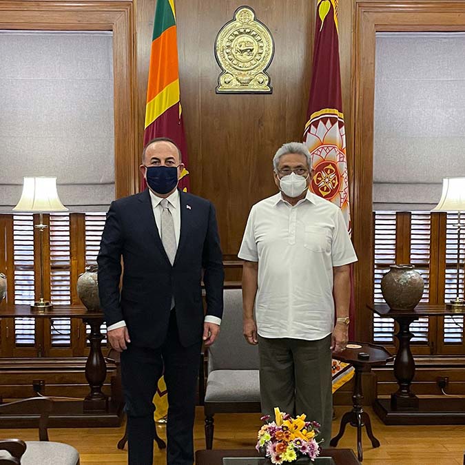 Çavuşoğlu Sri Lanka Cumhurbaşkanı ile görüştü