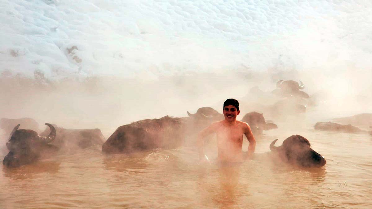 Budaklı Kaplıcası gençlerin eğlence mekanı oldu