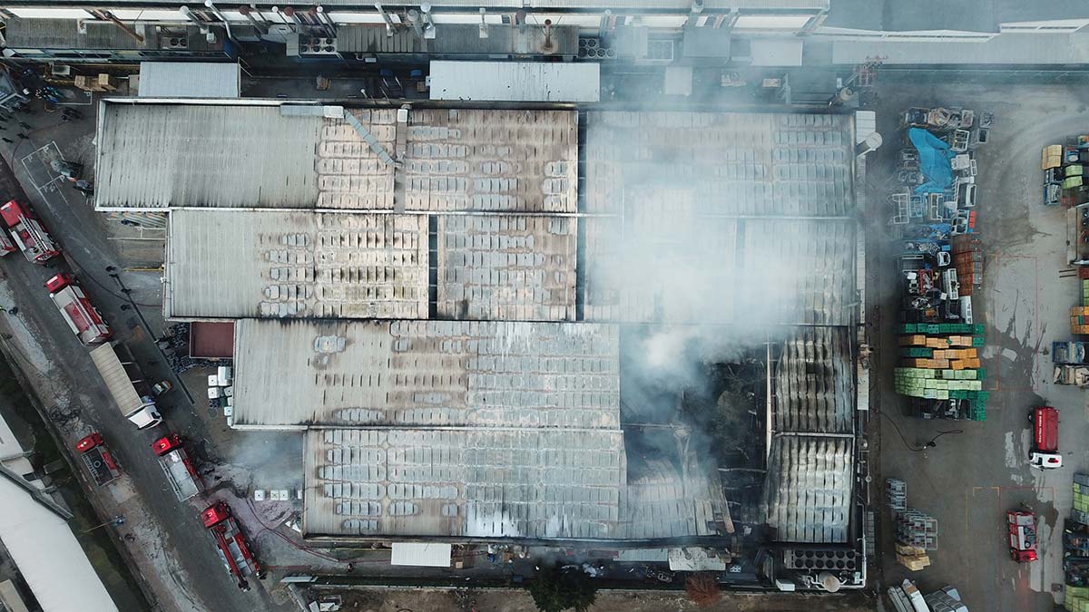 Bursa'da fabrikada yangın