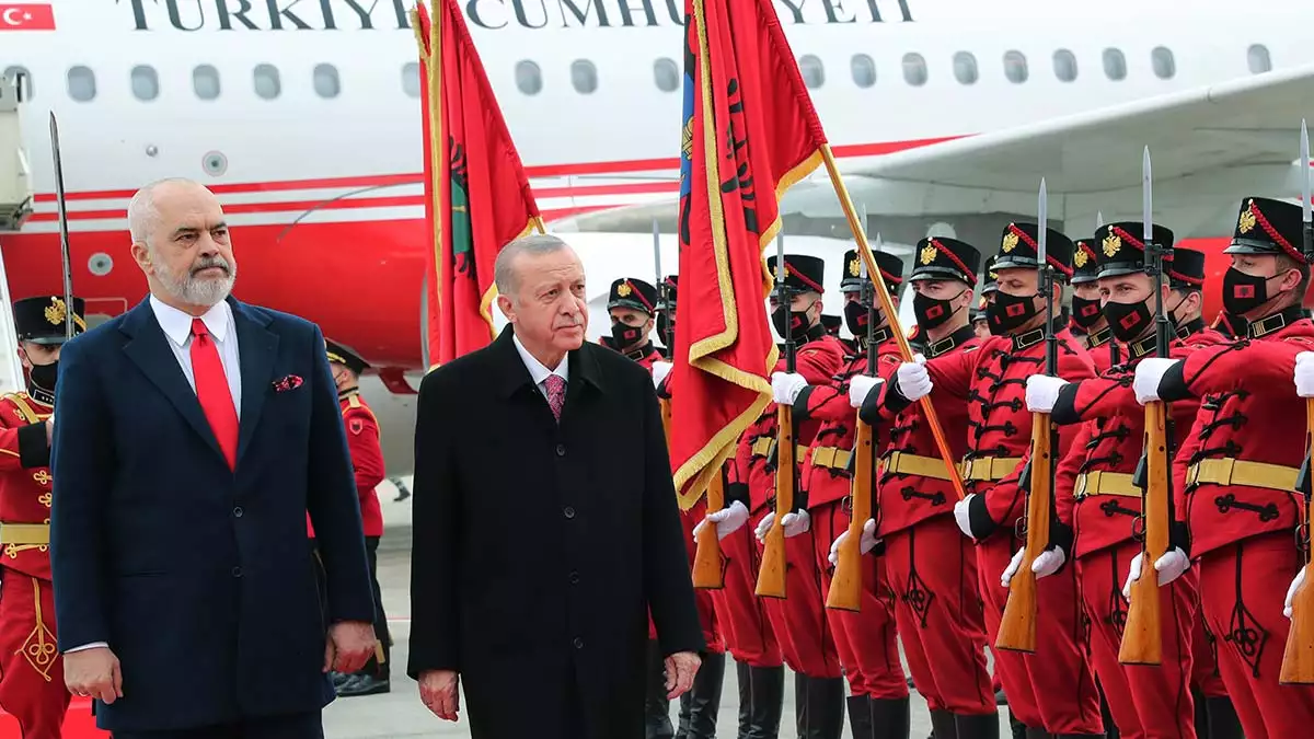 Cumhurbaşkanı erdoğan arnavutluk'ta