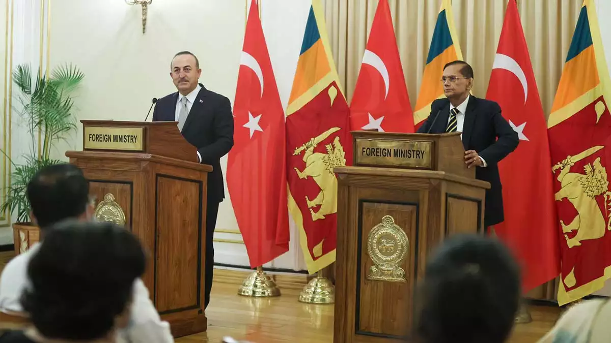 Disisleri bakani cavusoglu sri lanka disisleri bakani peiris ile ortak basin toplantisi 5975 dhaphoto1 - dış haberler - haberton