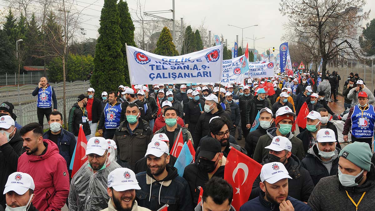 Metal işçilerinden toplu sözleşme mitingi