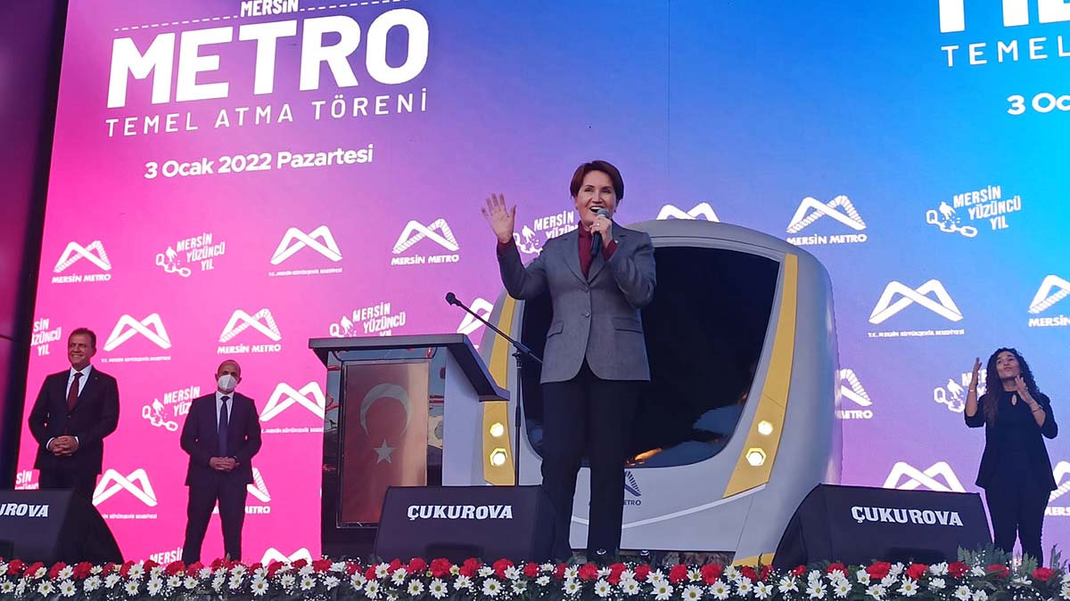 Kılıçdaroğlu ve Akşener Mersin'de metro inşaatı temeli attı