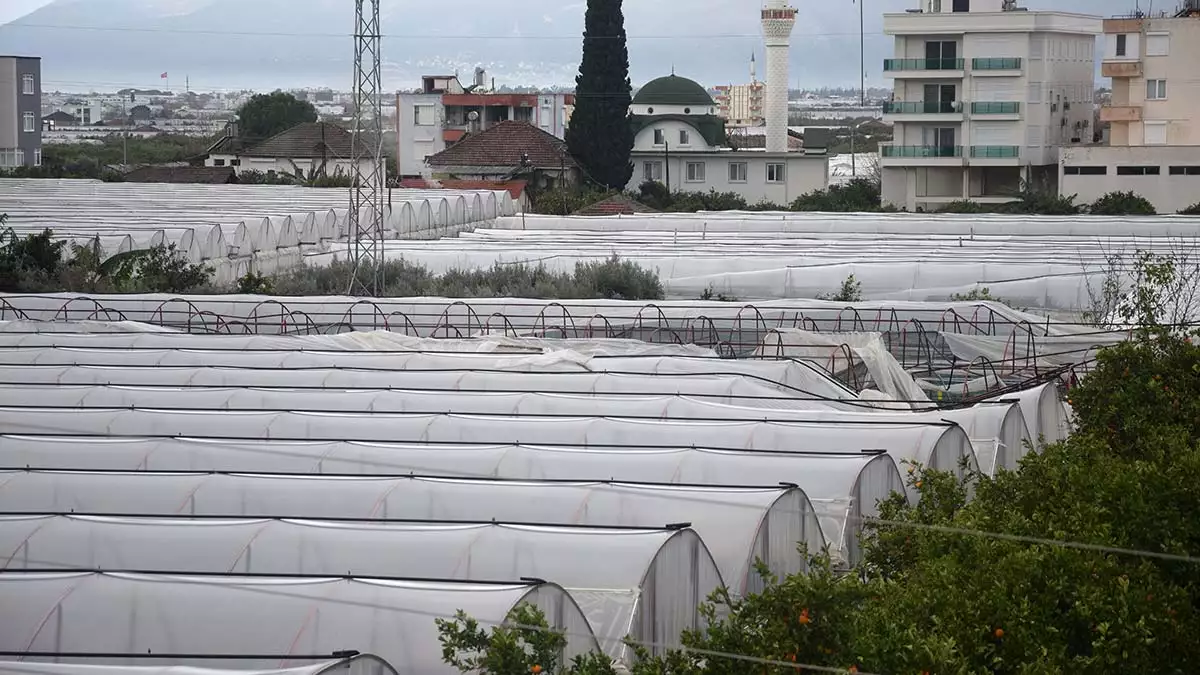 Kumluca'da 2 hortum seralara zarar verdi