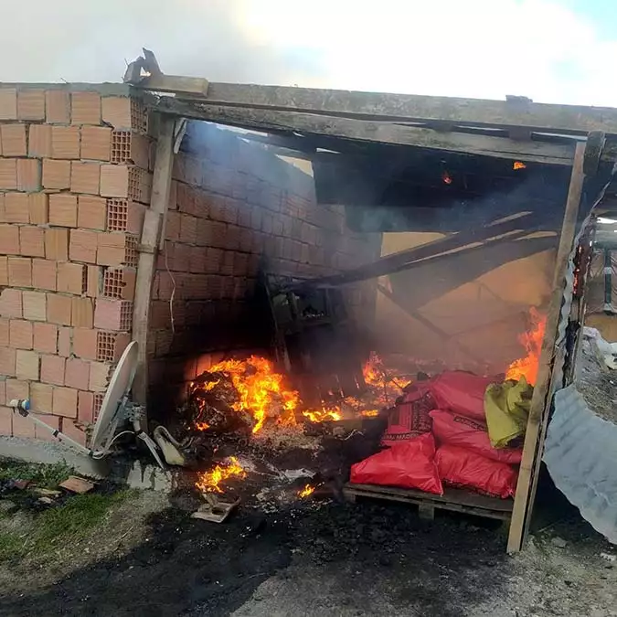 Lüleburgaz'da ağıl yangını; 10 hayvan öldü