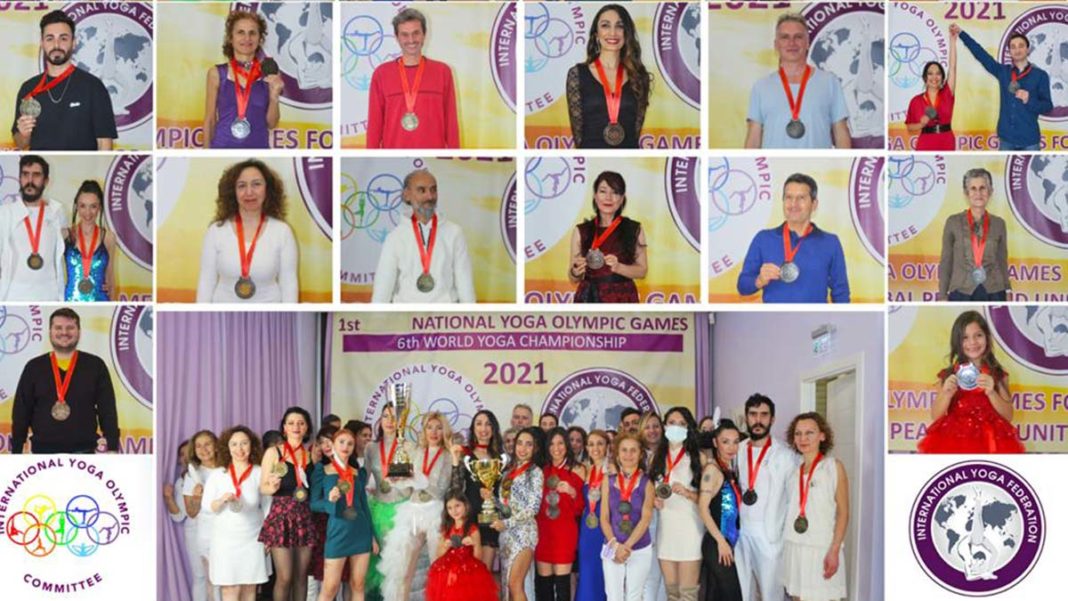 Ulusal Yoga Olimpiyat Oyunları Şampiyonları madalyalarını aldı