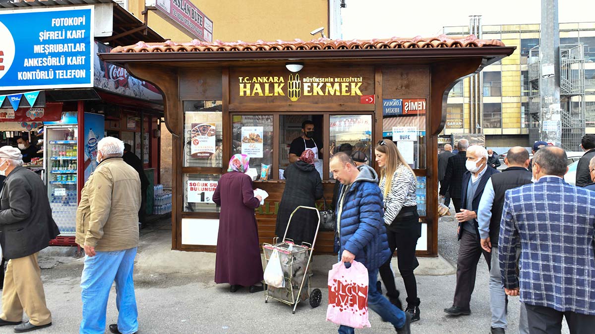Ankara'da 421 Halk Ekmek Satış Büfesi var