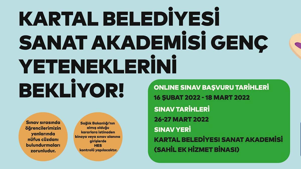 Kartal Belediyesi Sanat Akademisi yeni yetenekleri arıyor