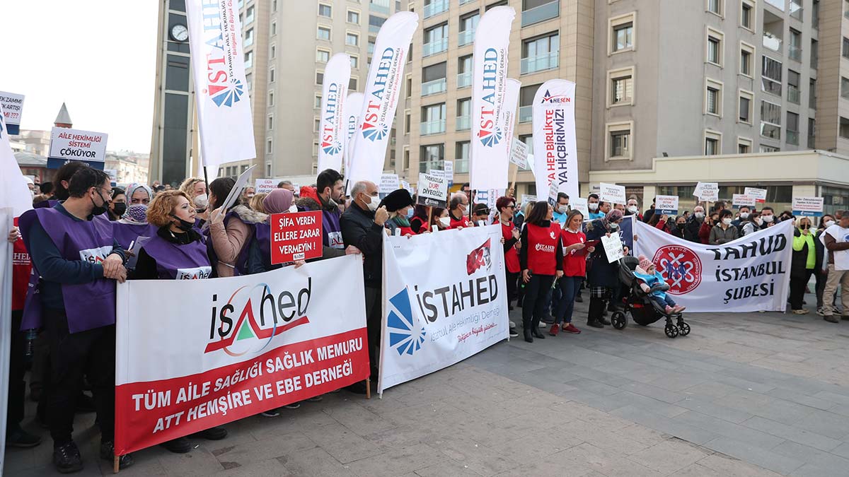 Aile hekimleri 2 günlük iş bırakma eylemi yaptı