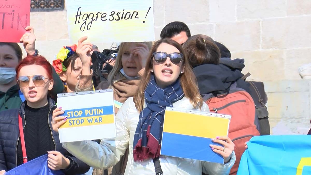 Beyazıt Meydanı'nda Ukraynalılardan protesto