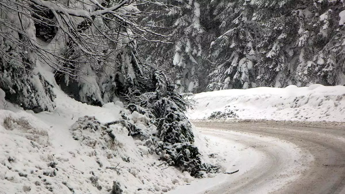 Bolu'nun yüksek kesimlerinde kar yağışı