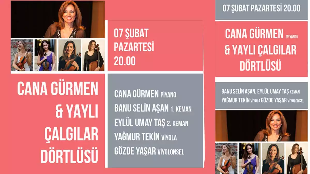 Cana gürmen ve yaylı çalgılar dörtlüsü konseri