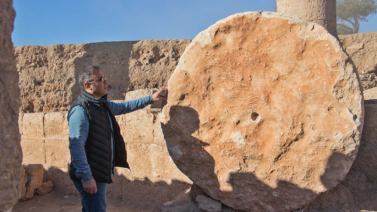 Dara Antik Kenti'nde zeytin kırma işleyeni bulundu yeni buluntu, tarihi mekanın önemli zeytin üretim ve ticaret merkezi olduğunu ortaya koydu.