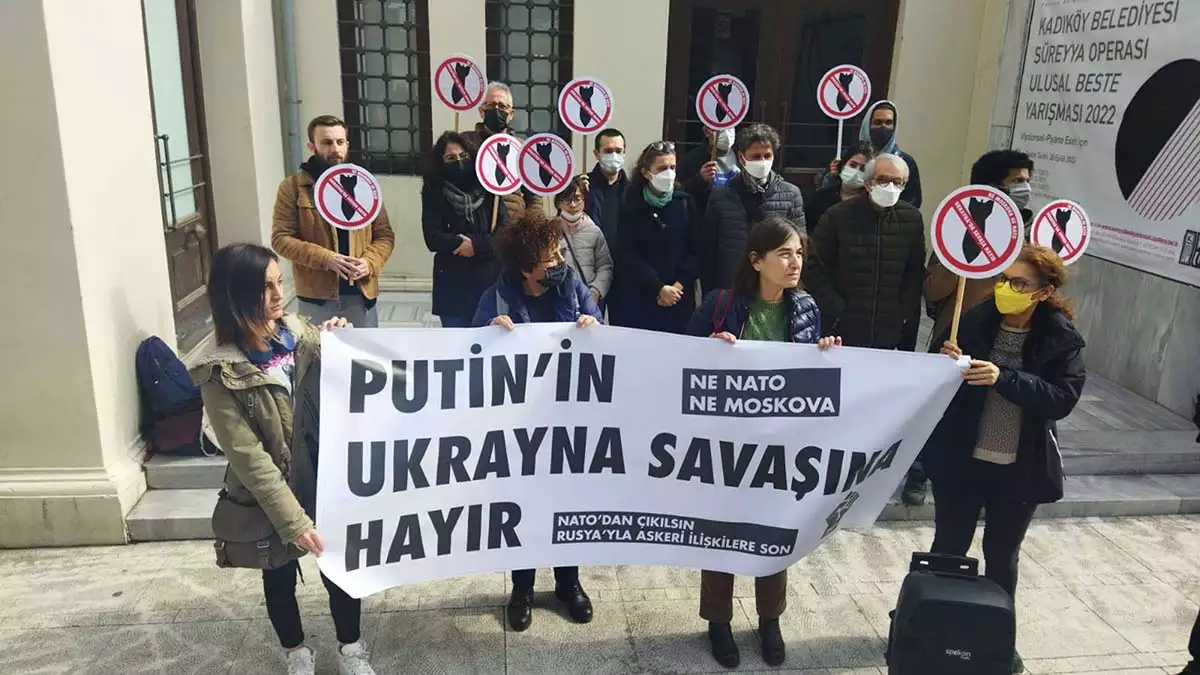 Rusya'nın ukrayna'ya saldırması protesto edildi