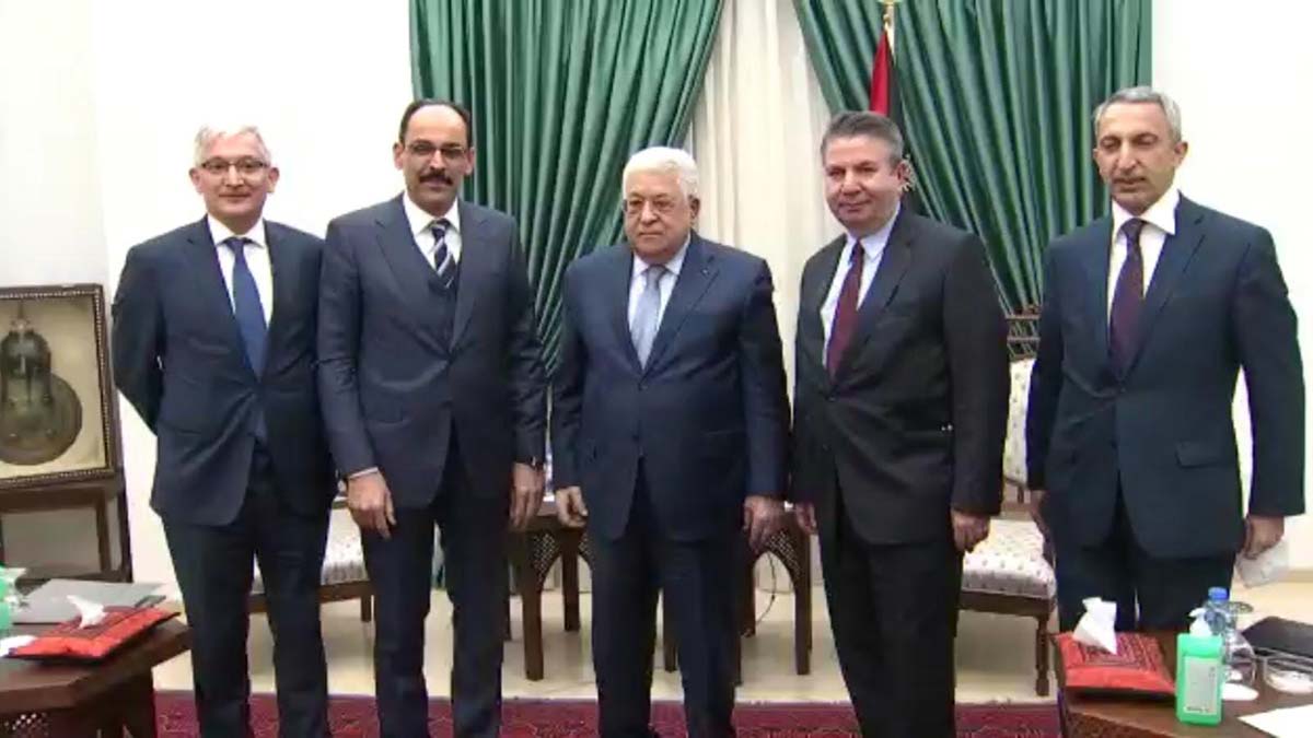 İbrahim Kalın Filistin Devlet Başkanı ile görüştü