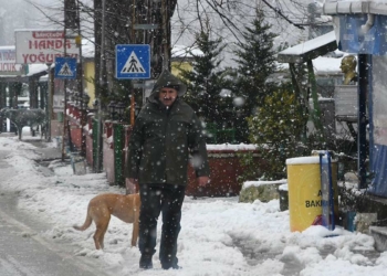Tekirdağ'ın yüksek kesimlerinde kar yağışı