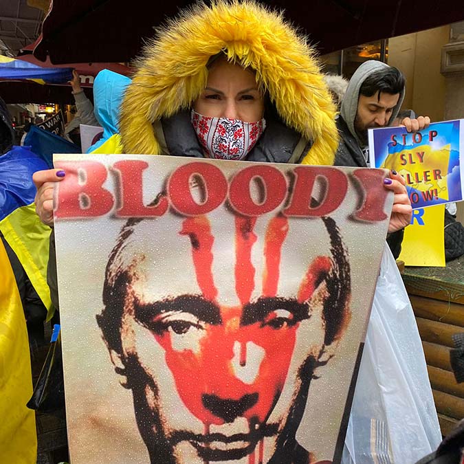 İstanbul'da yaşayan Ukraynalılar'dan eylem