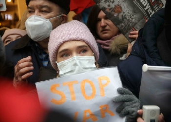 Türkiye'de yaşayan Ukraynalılar'dan protesto