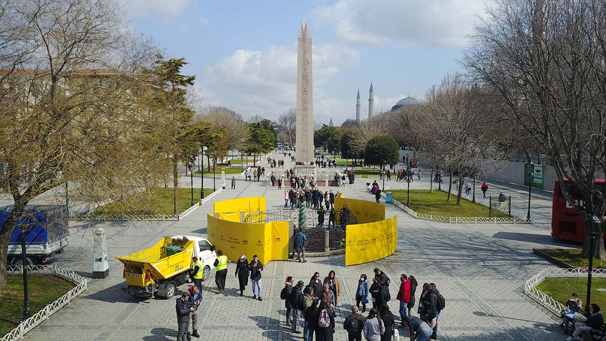 Yılanlı Sütun için restorasyon başladı