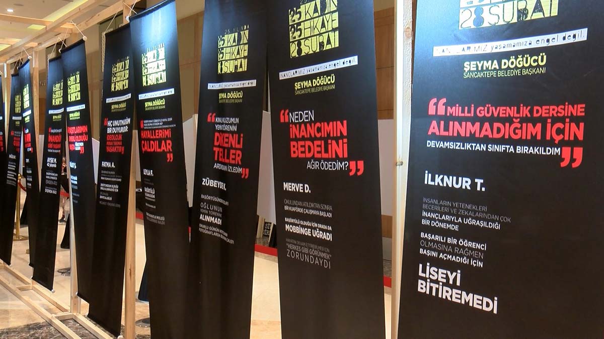 Kadınların gerçek hikayesi Sancaktepe’de anlatıldı. ‘İnançlarımız Yaşamamıza Engel Değil’ temasıyla 25’inci yılında, '25 Kadın 25 Hikaye 28 Şubat' sergisi ilgi gördü.