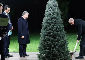 Erdoğan, Mirziyoyev’le dostluk ağacı dikti