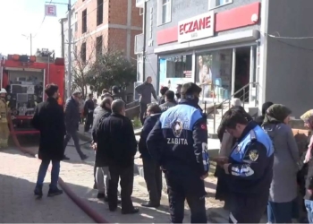 Silivri'de jeneratörün patlamasıyla eczanede yangın çıktı