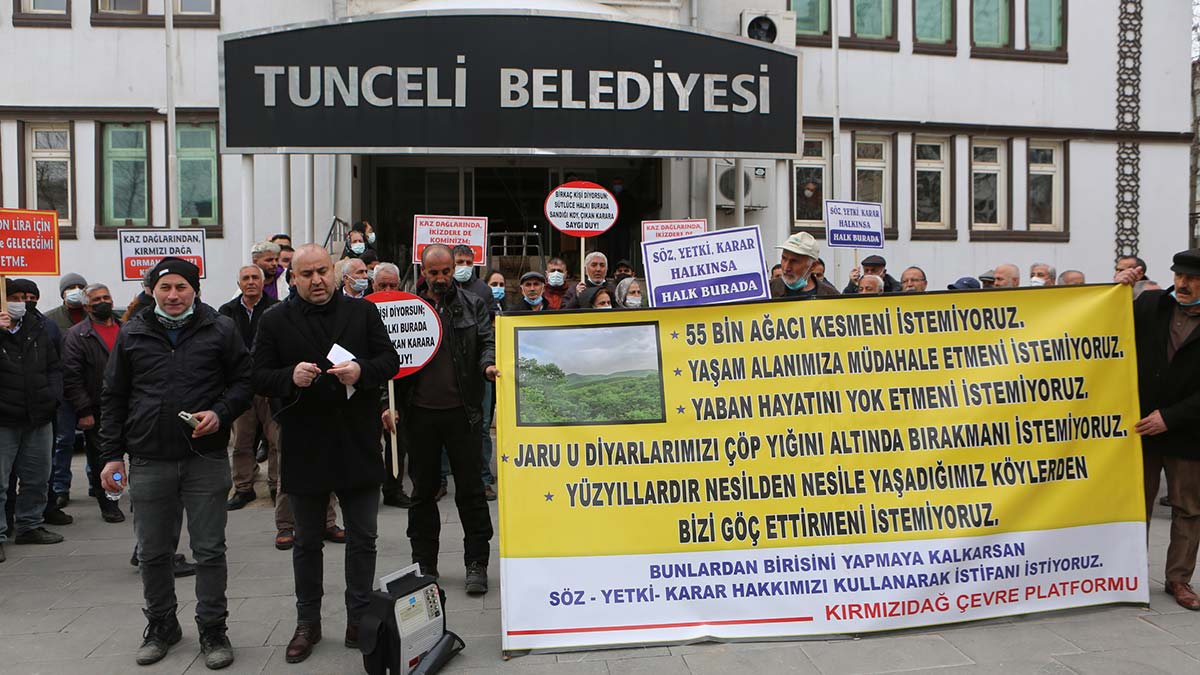Tunceli'de köylülerden 'çevre' eylemi