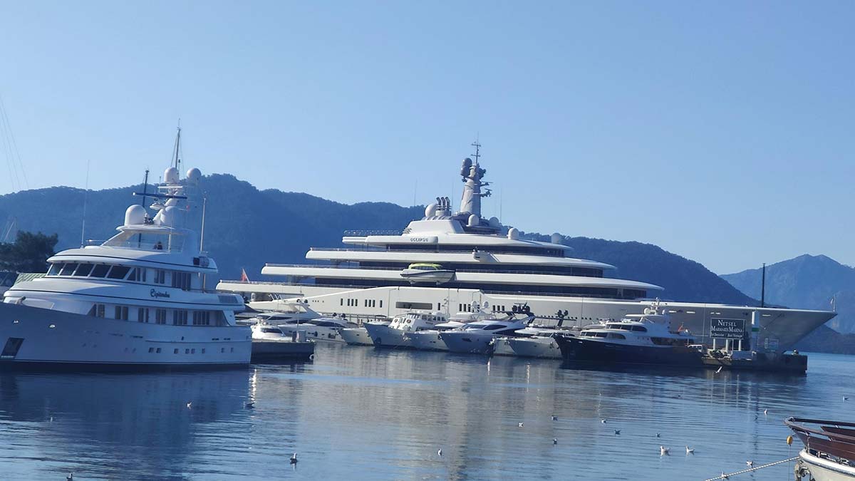 Abramoviç'in mega yatı Eclipse Marmaris'te