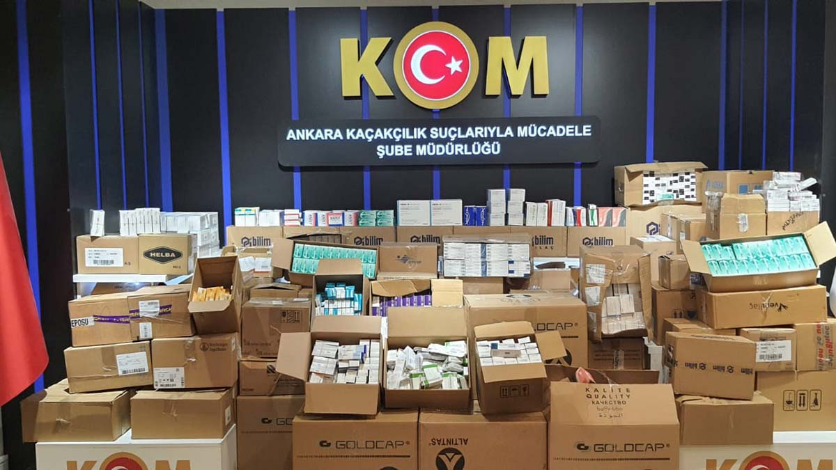 Ankara'da 925 bin adet tıbbi ilaç ele geçirildi