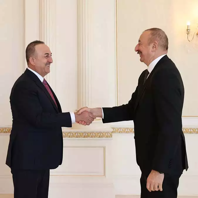 Cavusoglu azerbaycan cumhurbaskani aliyev ile gorustu 3857 dhaphoto1 - dış haberler - haberton