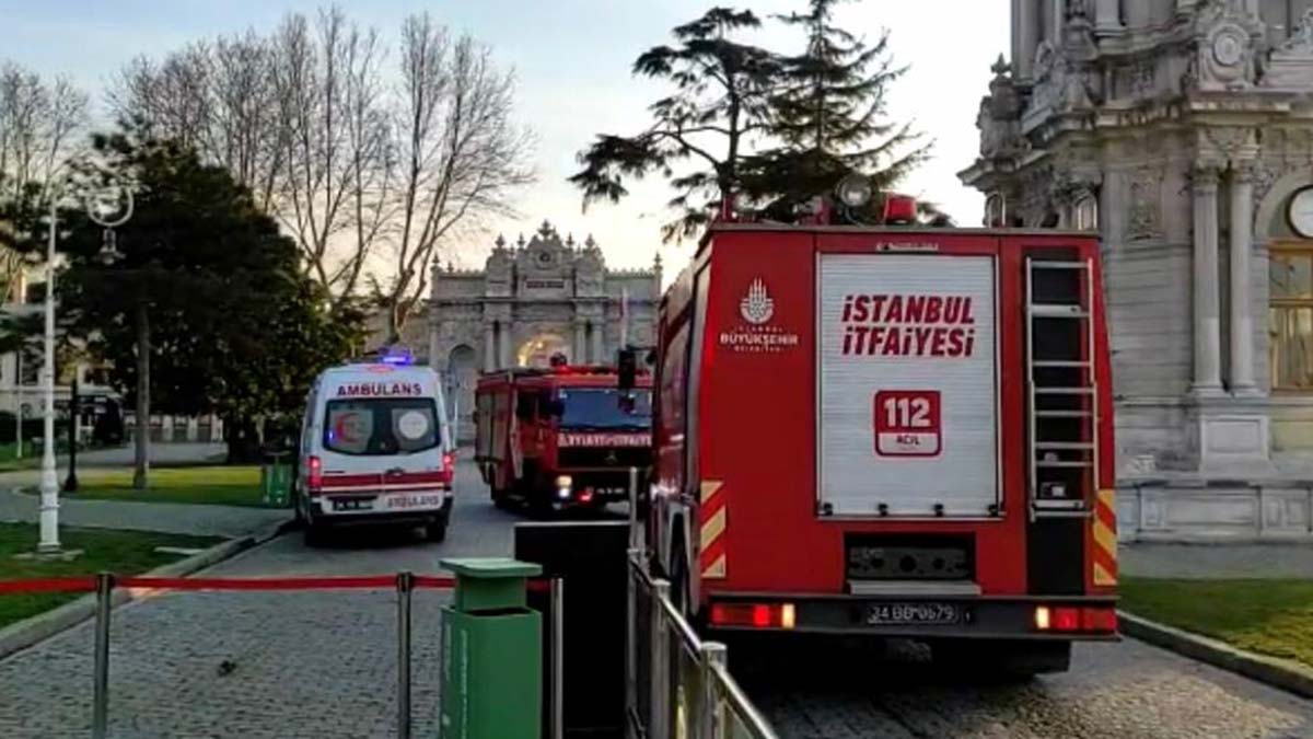Dolmabahçe Sarayı'nda marangozhanede yangın